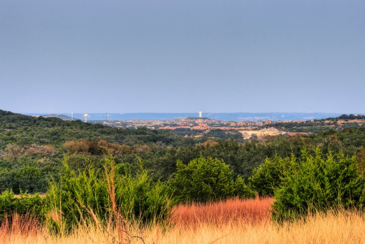 Texas Hill Country - aerial view of The Farm Texas